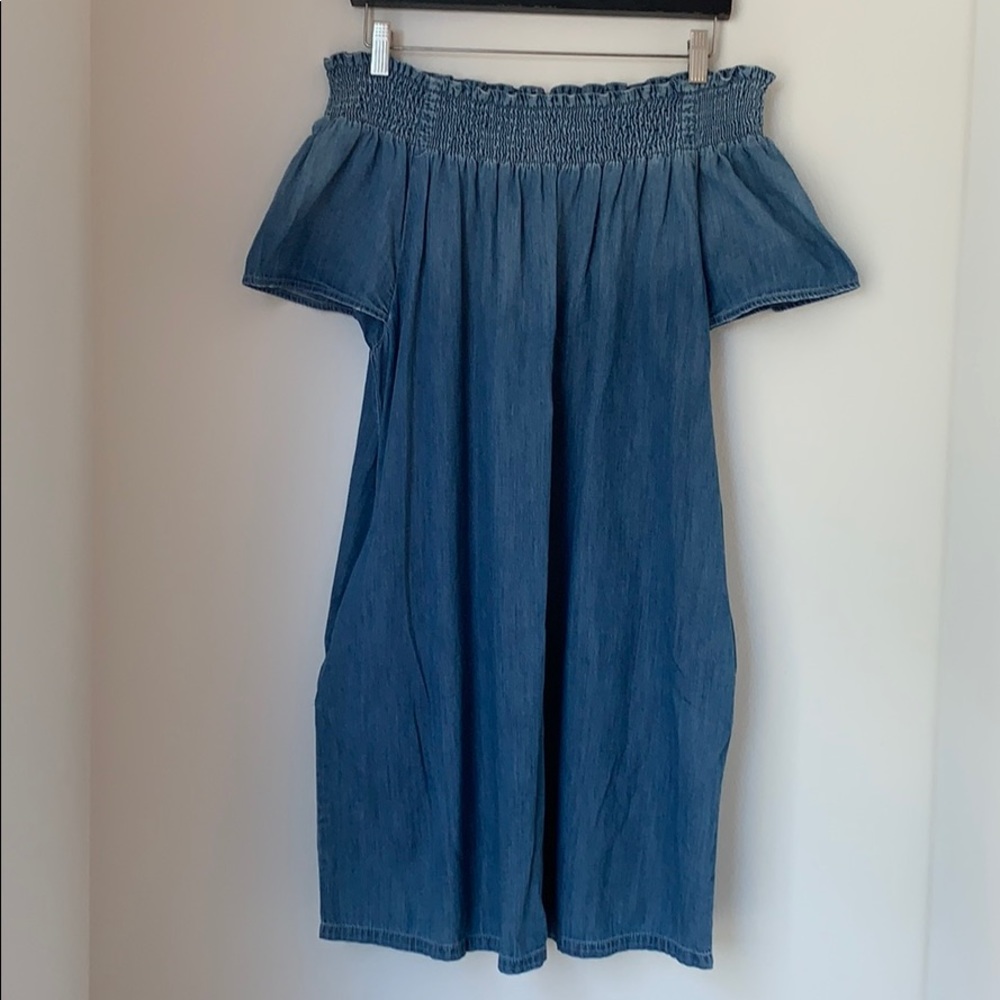 Current/Elliot off the shoulder chambray dress